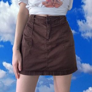 Brown cargo Skirt
